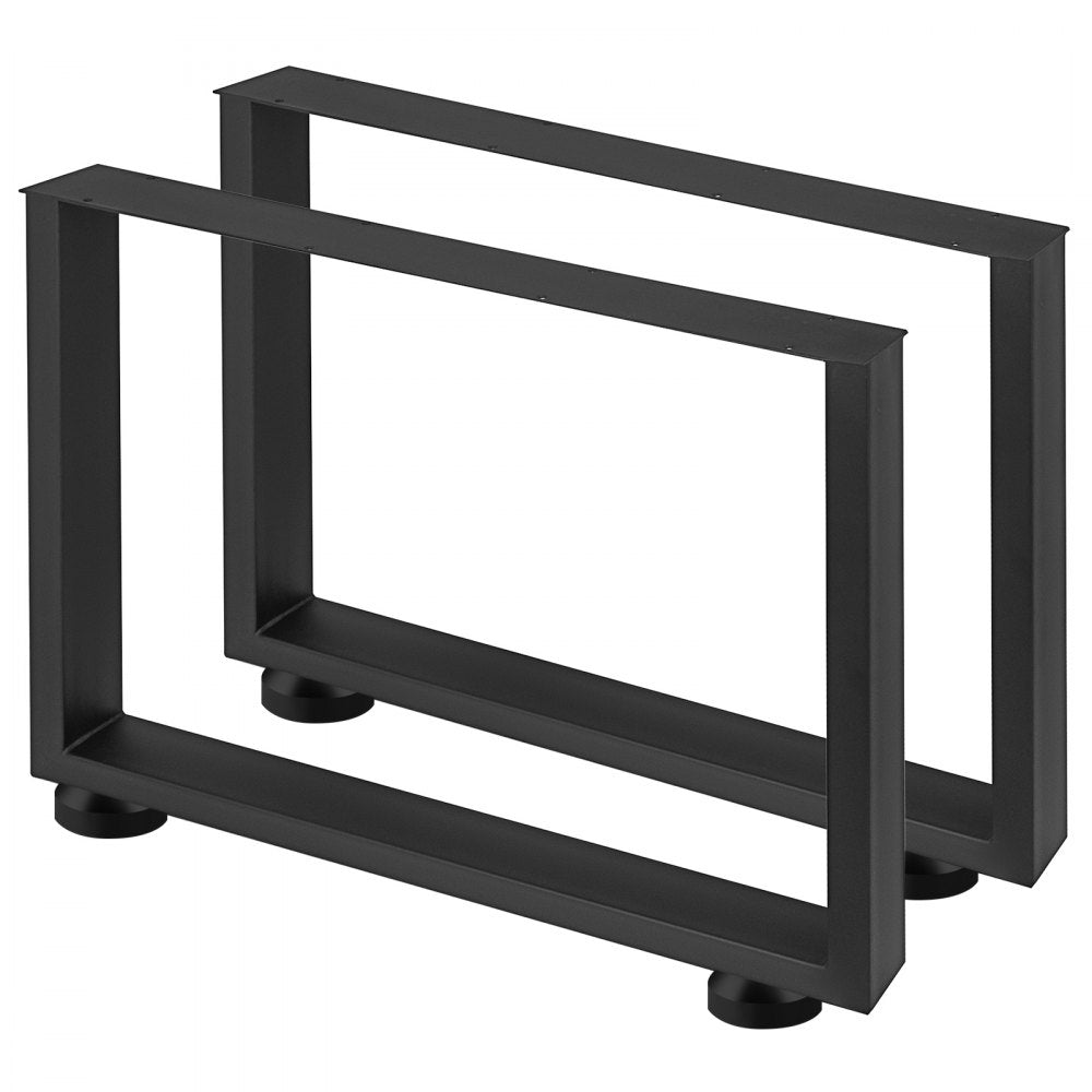 010178680615 - Heavy-Duty Black Metal Table Legs, 31.5” Square Design