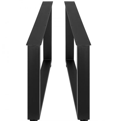 010178680615 - Heavy-Duty Black Metal Table Legs, 31.5” Square Design