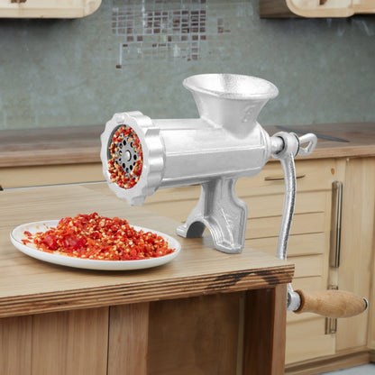 S#8 - Heavy-Duty Cast Iron Meat Grinder with Table Clamp & Versatile Accessories