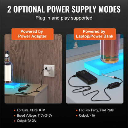 1 Layer 24 Inches - 24-Inch LED Acrylic Liquor Display Shelf for Bars