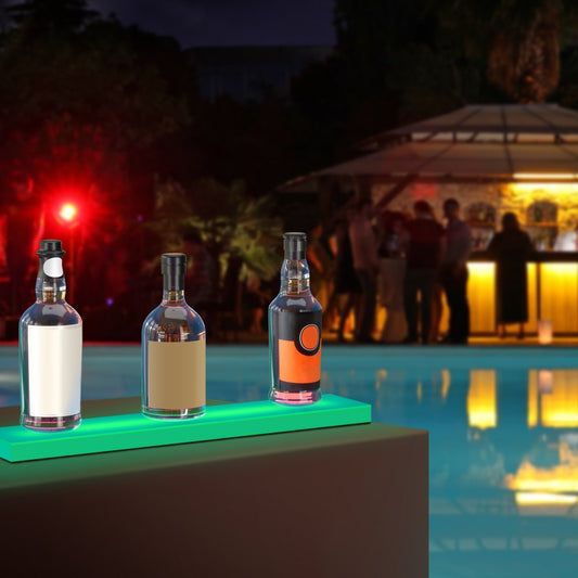 1 Layer 24 Inches - 24-Inch LED Acrylic Liquor Display Shelf for Bars