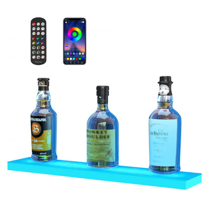 1 Layer 24 Inches - 24-Inch LED Acrylic Liquor Display Shelf for Bars