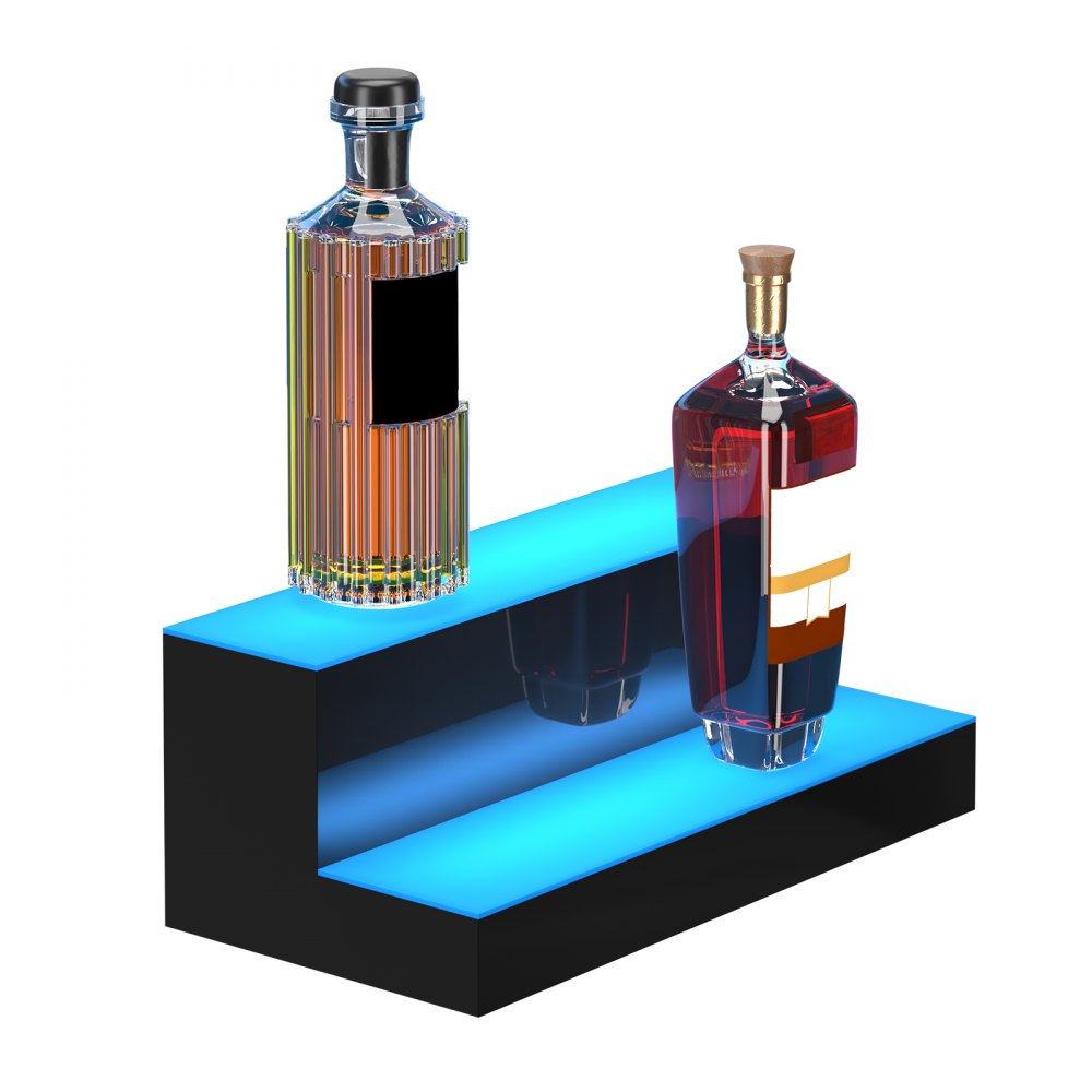 2 Layer 16 Inches - 16-Inch Premium LED Liquor Bottle Display Shelf
