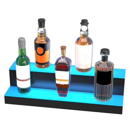 2 Layer 24 Inches - Premium 24-Inch LED Acrylic Liquor Bottle Shelf