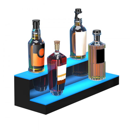 2 Layer 24 Inches - Premium 24-Inch LED Acrylic Liquor Bottle Shelf
