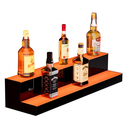2 Layer 30 Inches - LED Illuminated Double Shelf for 16 Bottles