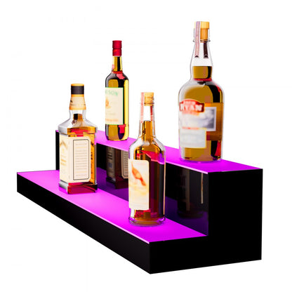 2 Layer 30 Inches - LED Illuminated Double Shelf for 16 Bottles
