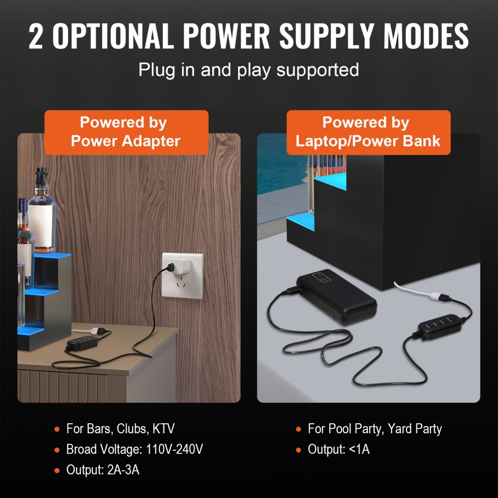 3 Layer 16 Inches - LED Liquor Bottle Display for Home Bars, Holds 12 Bottles