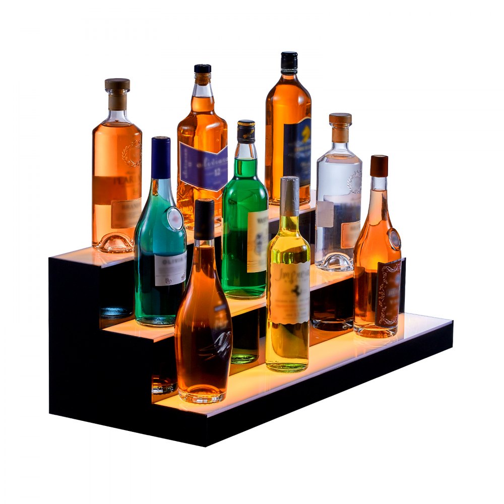 3 Layers 30 Inches - LED Acrylic Liquor Shelf with Remote & App Control