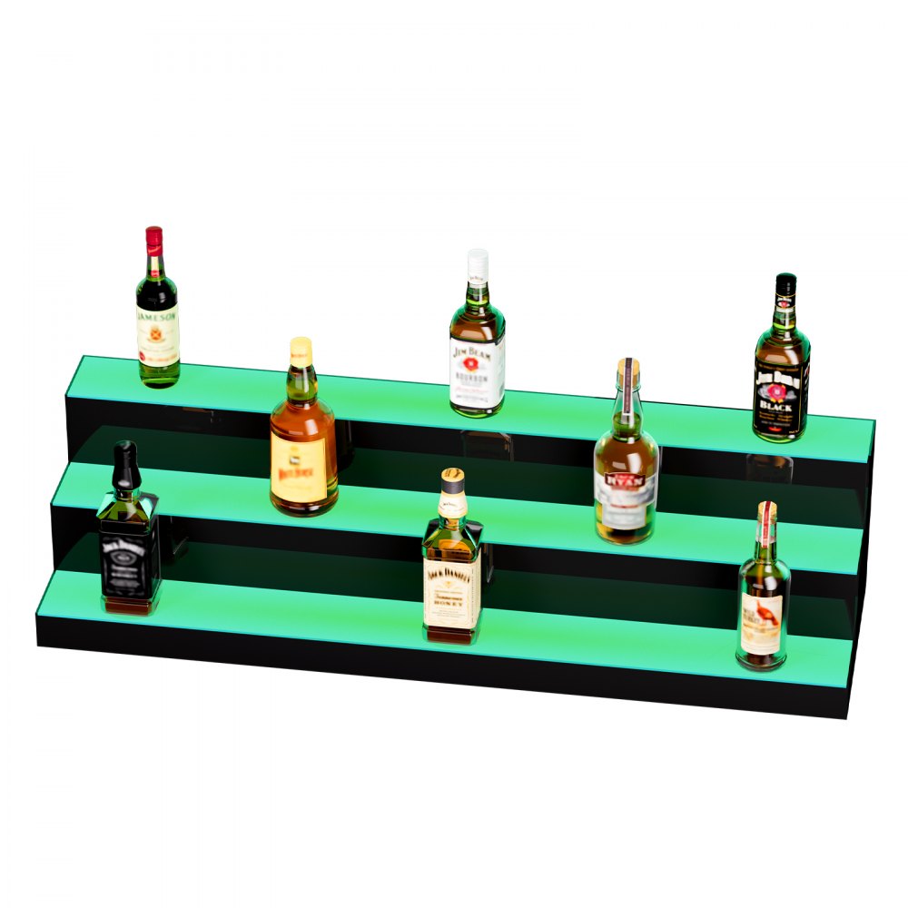 3 Layer 40 Inches - LED Illuminated Liquor Bottle Display with Remote Control