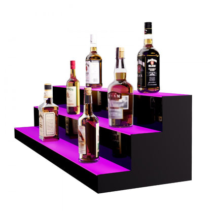 3 Layer 40 Inches - LED Illuminated Liquor Bottle Display with Remote Control