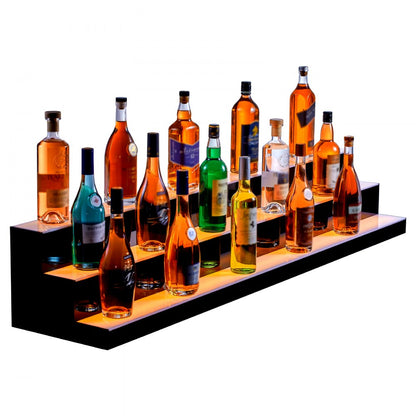 3 Layer 60 Inches - LED Color-Changing Liquor Display Shelf for Home Bars