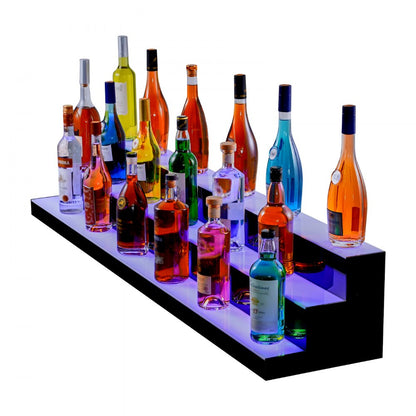 3 Layer 60 Inches - LED Color-Changing Liquor Display Shelf for Home Bars