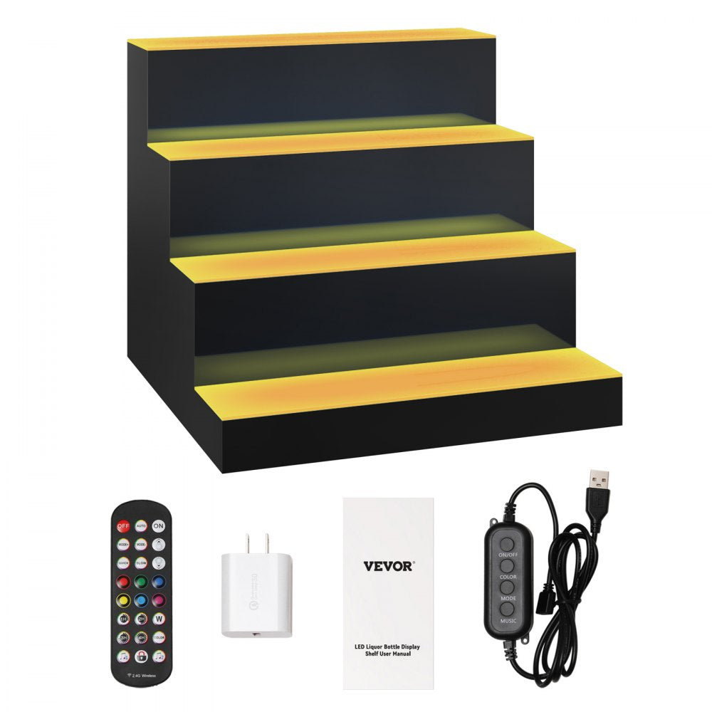 4 Layer 16 Inches - 16" LED Bar Shelf with RF & App Control