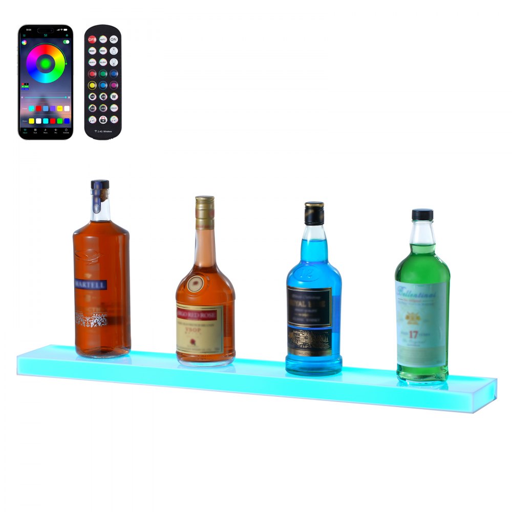 ok-1-30 - 30" LED Lighted Liquor Display Shelf with App Control