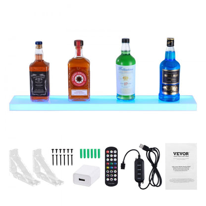 ok-1-30 - 30" LED Lighted Liquor Display Shelf with App Control