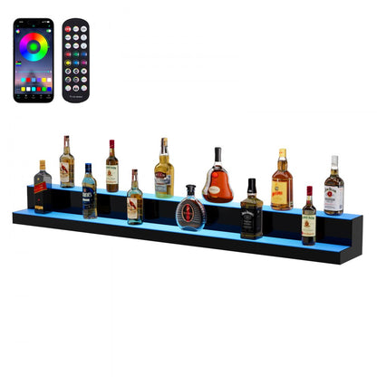 ok-2-60 - 60" LED Liquor Bottle Shelf with Remote & App Control