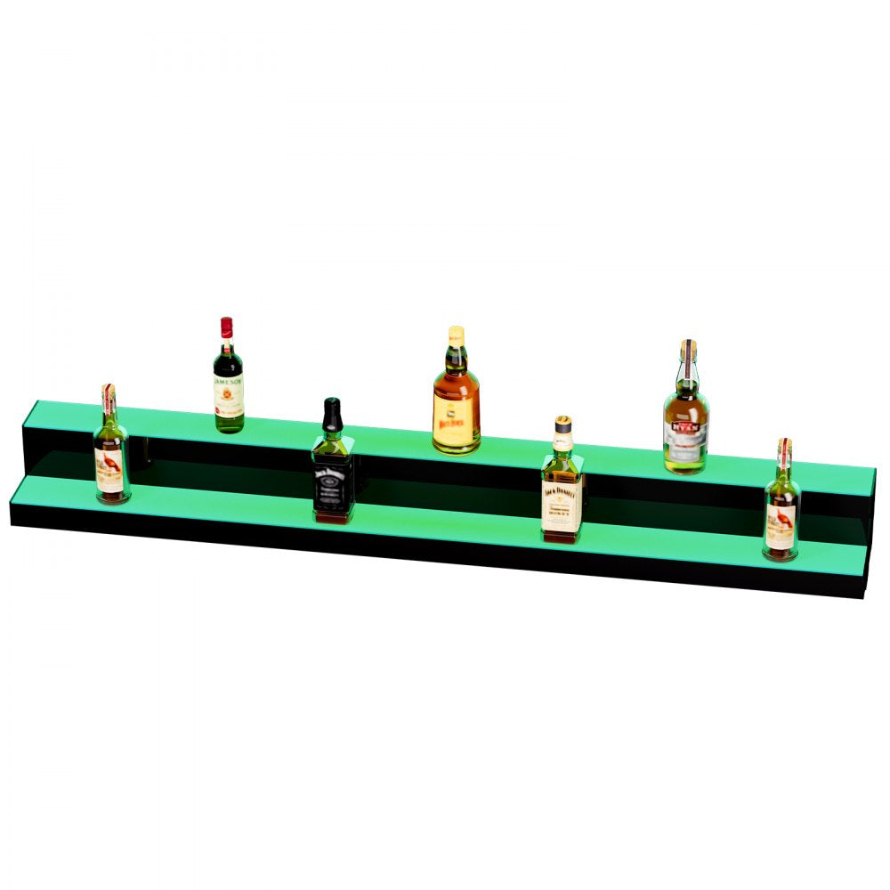 ok-2-60 - 60" LED Liquor Bottle Shelf with Remote & App Control
