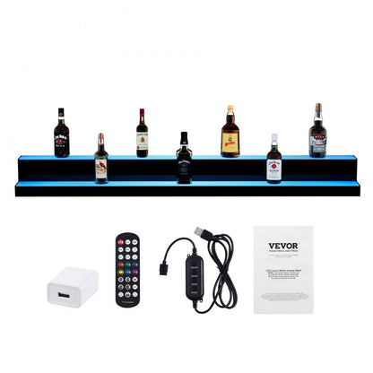 ok-2-60 - 60" LED Liquor Bottle Shelf with Remote & App Control