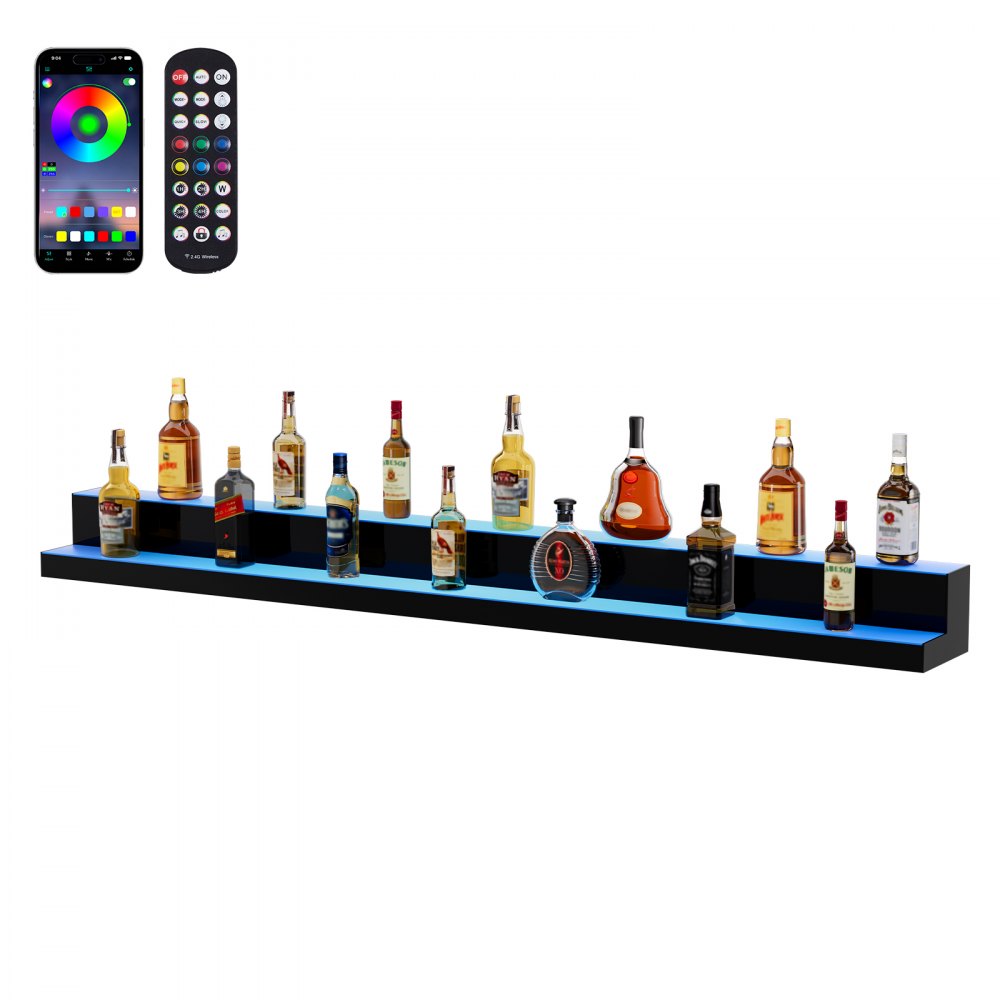 ok-2-72 - 72" LED Bar Shelf with App Control & Multicolor Lighting
