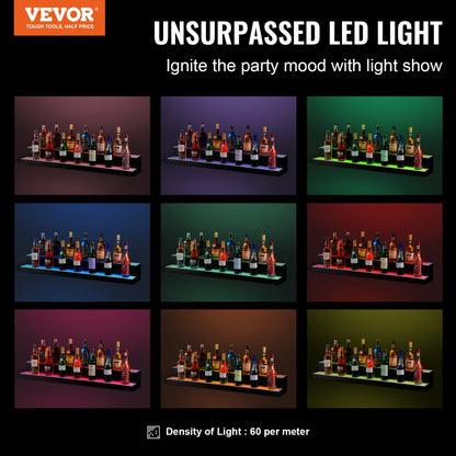 ok-2-48 - 48" LED Liquor Bottle Display Shelf with RF/App Control