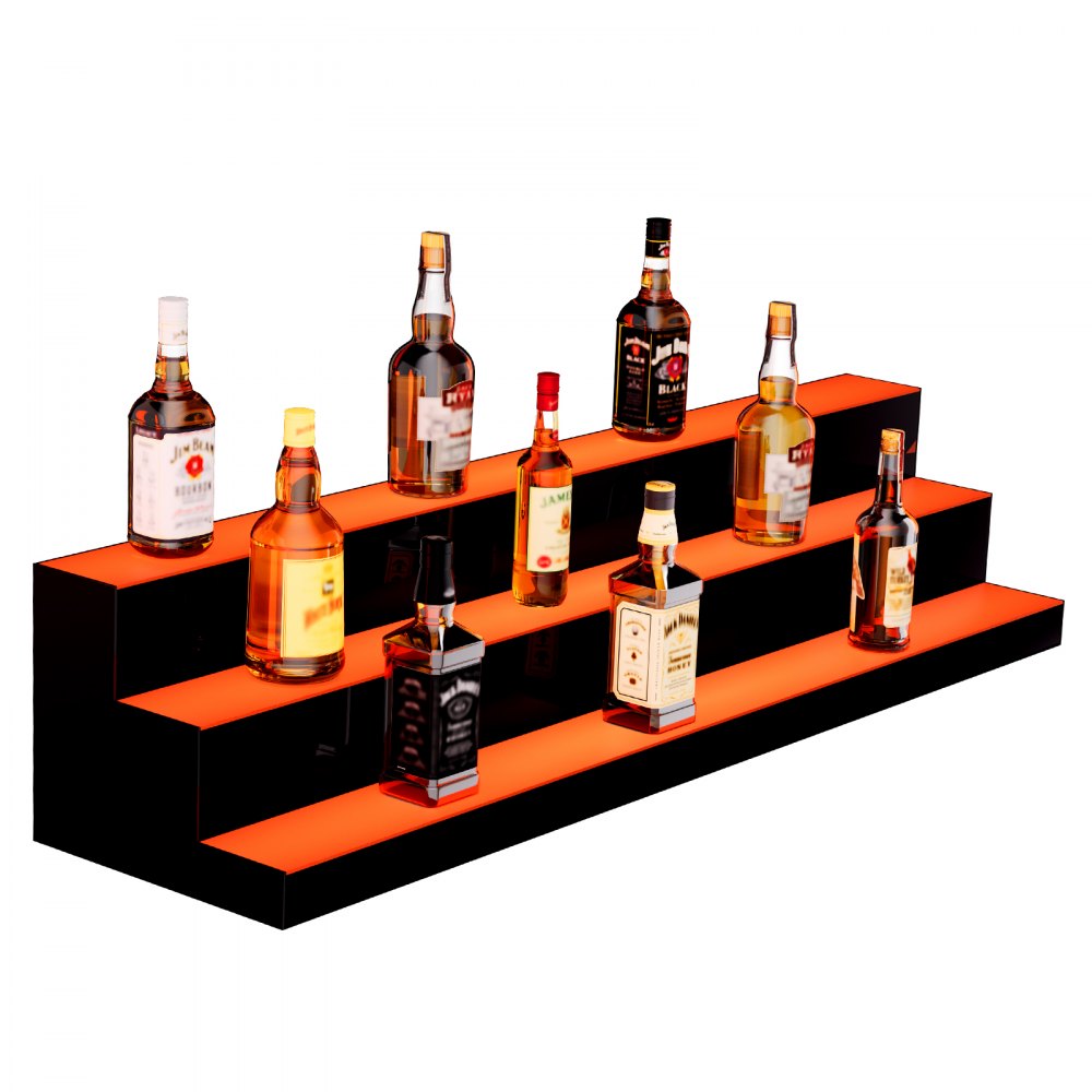 ok-3-48 - LED Lighted Liquor Shelf with Remote & App Control