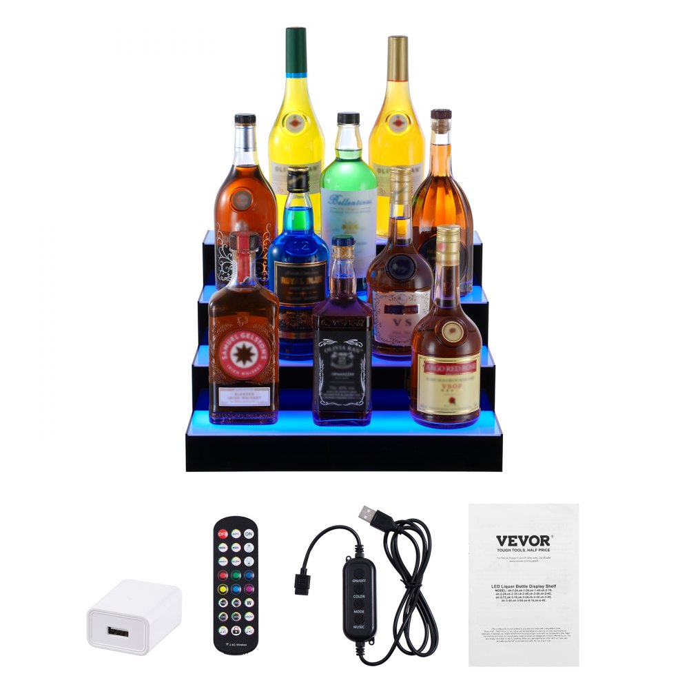 ok-4-16 - 16" LED Liquor Bottle Display Shelf with App Control