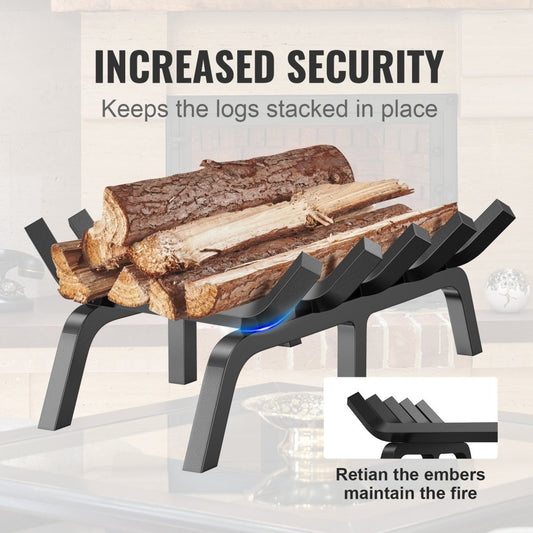 H230-B - 21" Heavy-Duty Black Steel Fireplace Log Grate