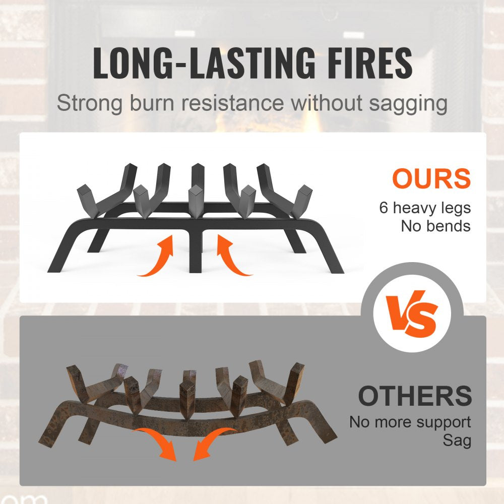 H230-D - 24" Heavy-Duty Log Grate for Efficient Indoor/Outdoor Burning