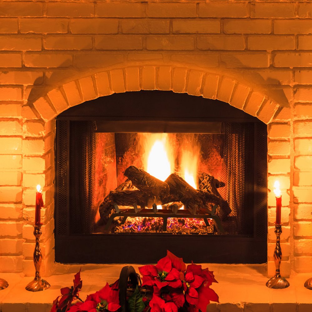 H230-E - 27" Heavy-Duty Steel Fireplace Log Grate with 6 Legs