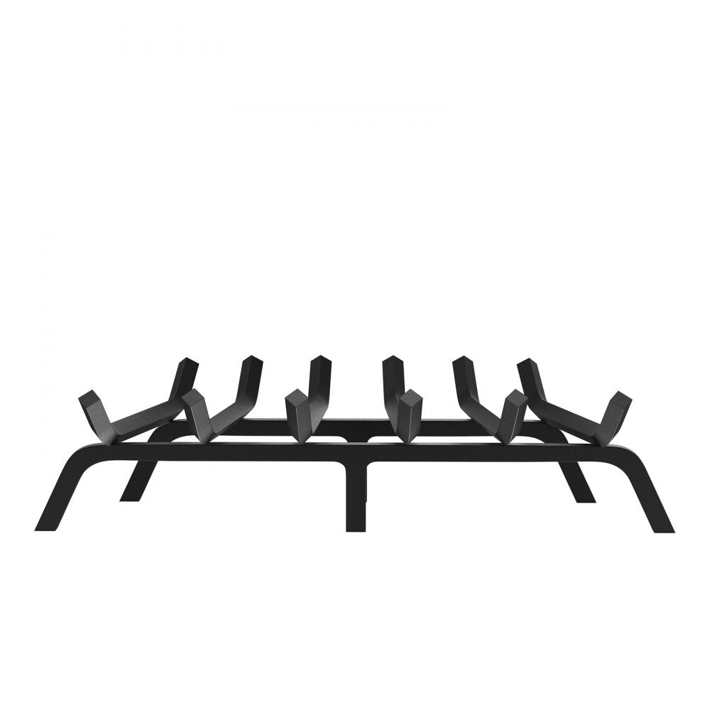 H230-E - 27" Heavy-Duty Steel Fireplace Log Grate with 6 Legs