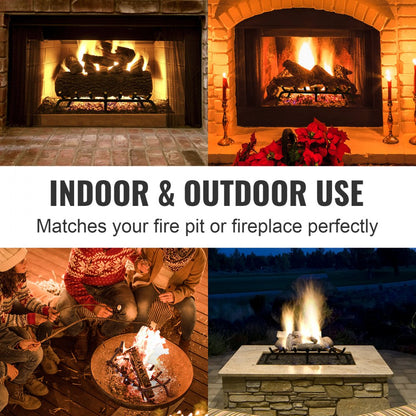 H230-F - 30" Heavy-Duty Steel Fireplace Grate with 6 Legs