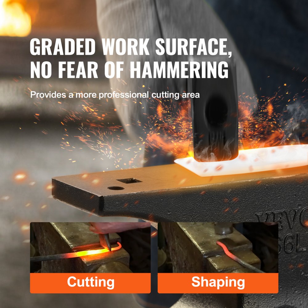 GZL66 - Durable Cast Steel Anvil 10.35" for Blacksmithing, 66Lbs