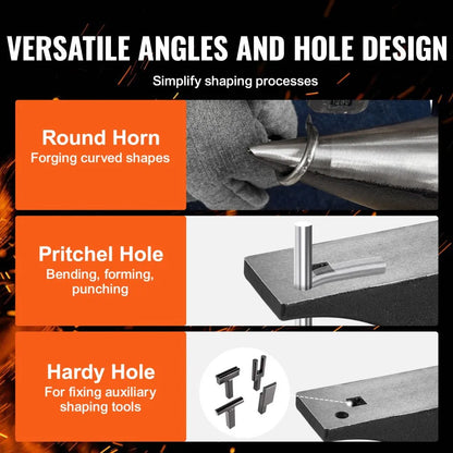 GZL66 - Durable Cast Steel Anvil 10.35" for Blacksmithing, 66Lbs