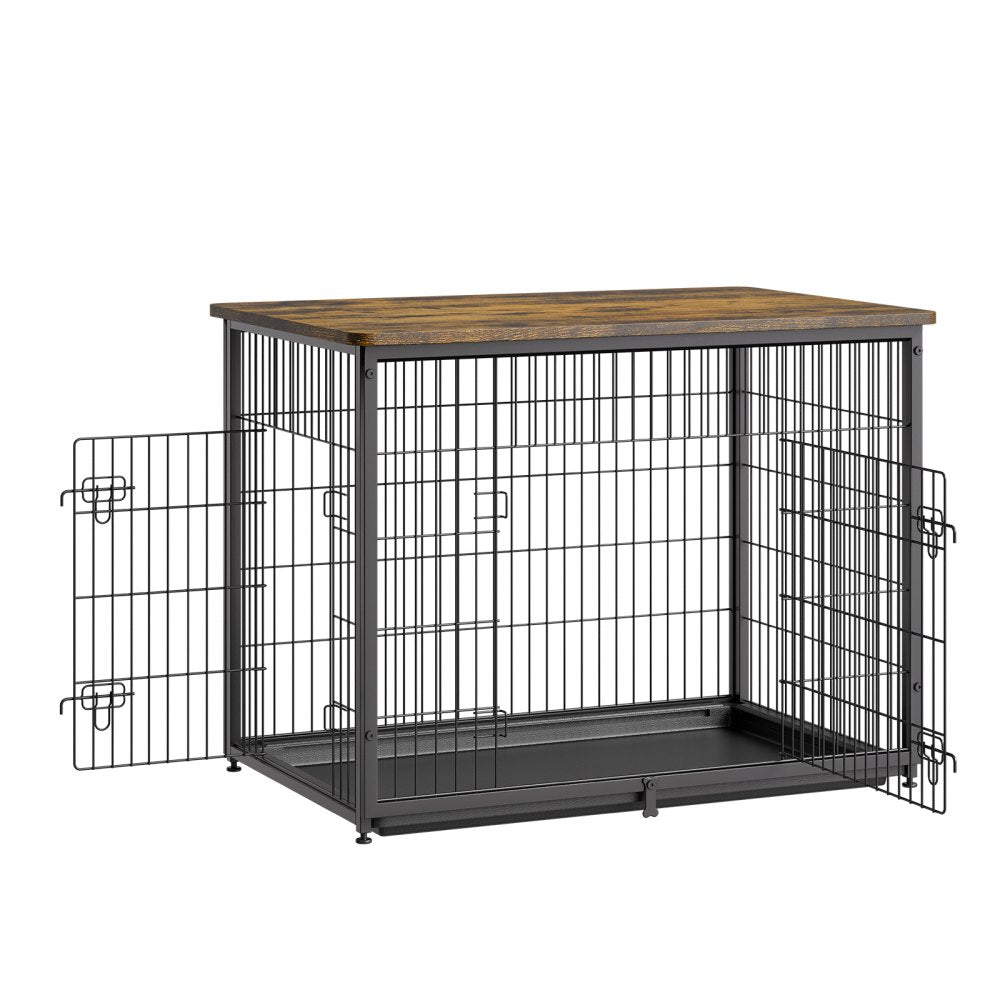 HFWDC03-04 - Elegant 44" Indoor Dog Crate with Dual Doors & Secure Design