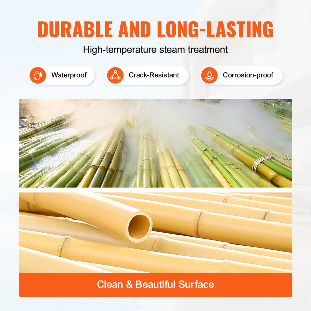 JA-A127A - Natural Bamboo Rolled Fence with Durable Steel Connections