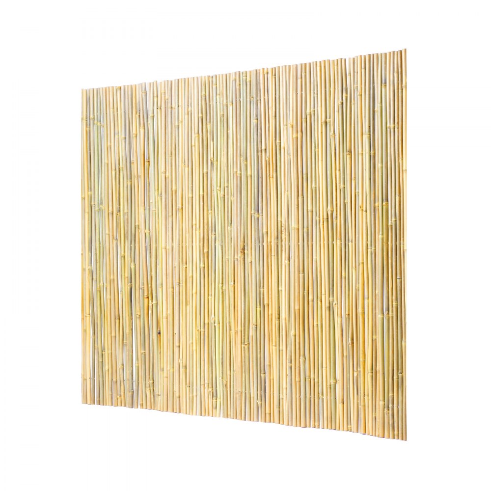 JA-A127A - Natural Bamboo Rolled Fence with Durable Steel Connections