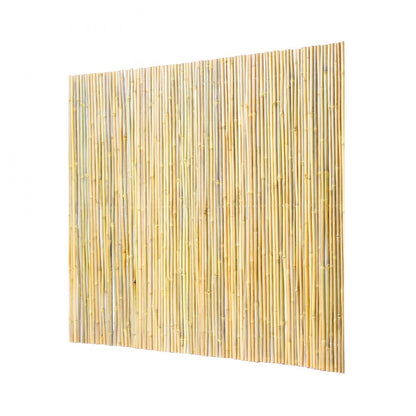 JA-A127A - Natural Bamboo Rolled Fence with Durable Steel Connections