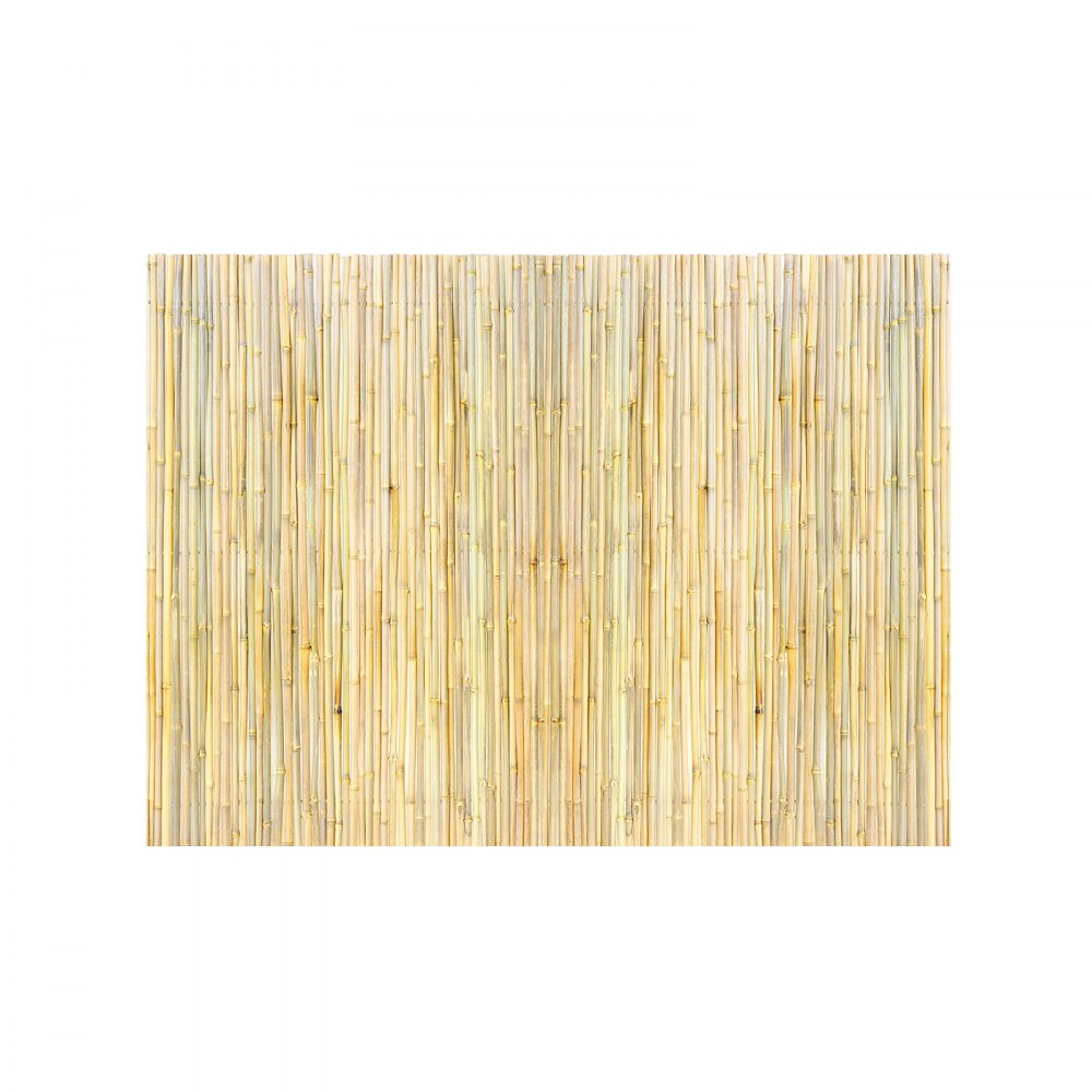 JA-A127A - Natural Bamboo Rolled Fence with Durable Steel Connections