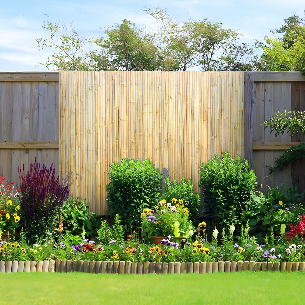 JA-A127C - 6ft Natural Bamboo Fence Panel for Private Outdoor Spaces