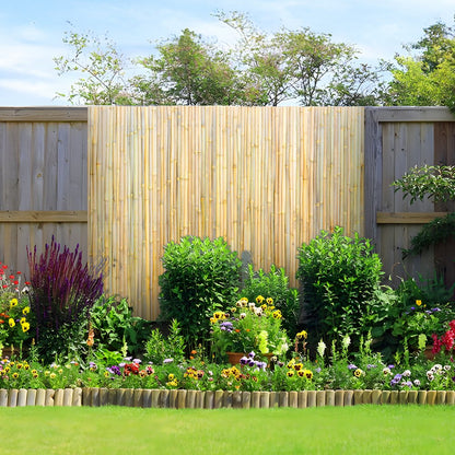 JA-A127C - 6ft Natural Bamboo Fence Panel for Private Outdoor Spaces