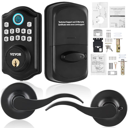 DS10Pro+L - VEVOR Biometric Fingerprint Door Lock with 300 Passcodes