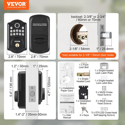 DS10Pro - Waterproof Fingerprint Door Lock with 300 Passcodes for Easy Access