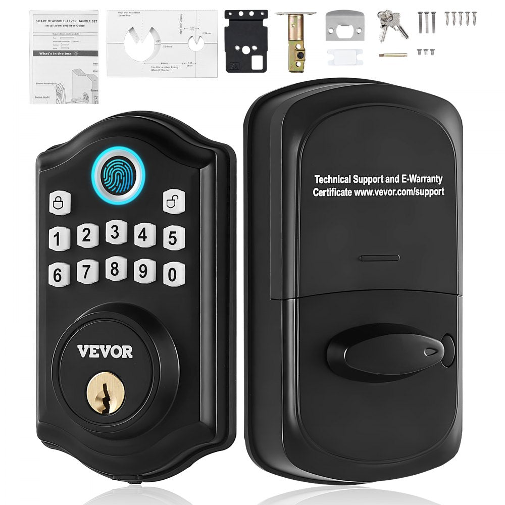 DS10Pro - Waterproof Fingerprint Door Lock with 300 Passcodes for Easy Access
