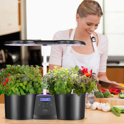 S12C - VEVOR 12-Pod Indoor Hydroponics System with LED Grow Light