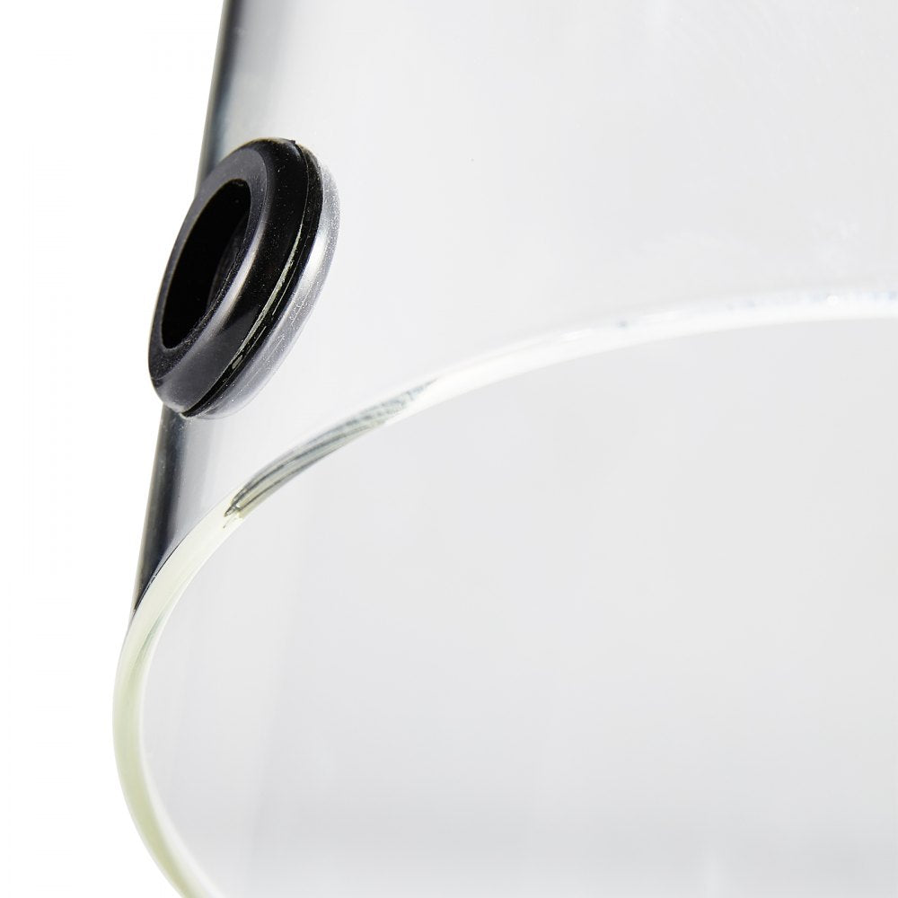 1530-1 - 6.9" VEVOR Glass Smoking Cloche with Wooden Base for Cocktails