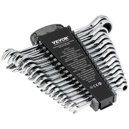 J0016H - 16-Piece Chrome Vanadium Wrench Set, 8mm to 24mm Range