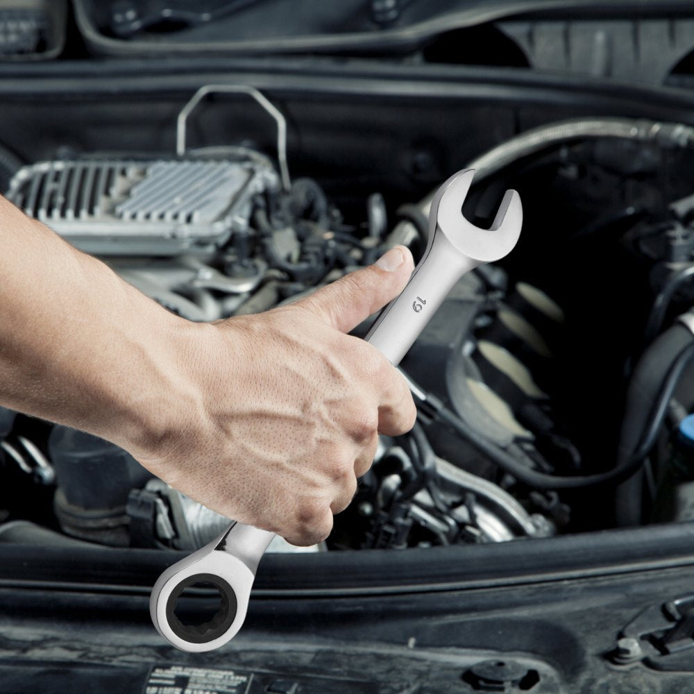 J0030H - 30-Piece Durable Wrench Set with 72-Tooth Ratchet, Metric & SAE