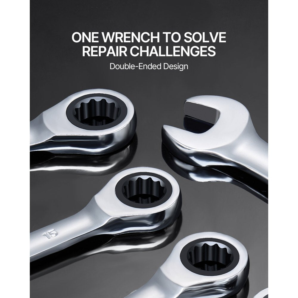 J0030H - 30-Piece Durable Wrench Set with 72-Tooth Ratchet, Metric & SAE