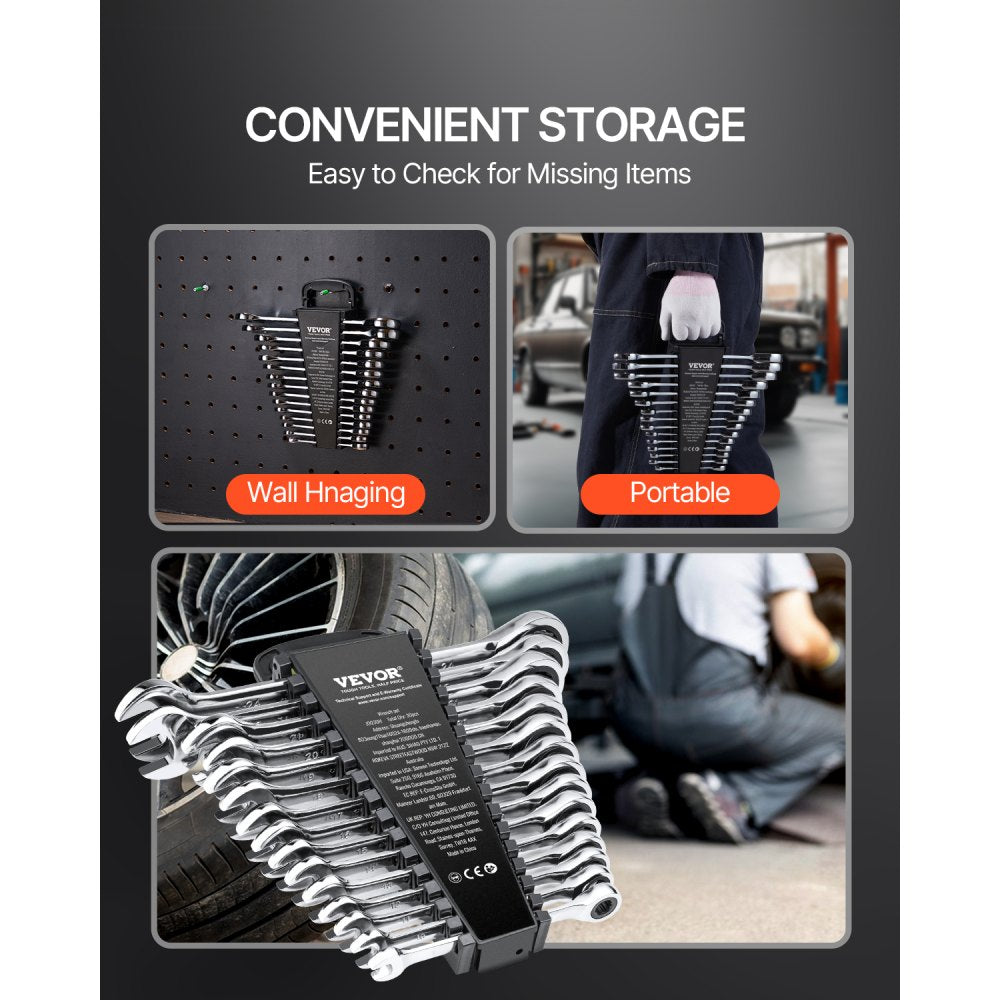 J0030H - 30-Piece Durable Wrench Set with 72-Tooth Ratchet, Metric & SAE